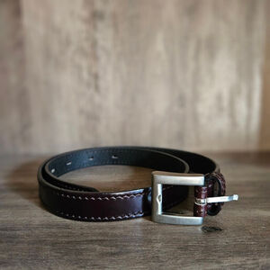 Vintage MCM Womens Solid Brown Leather Belt